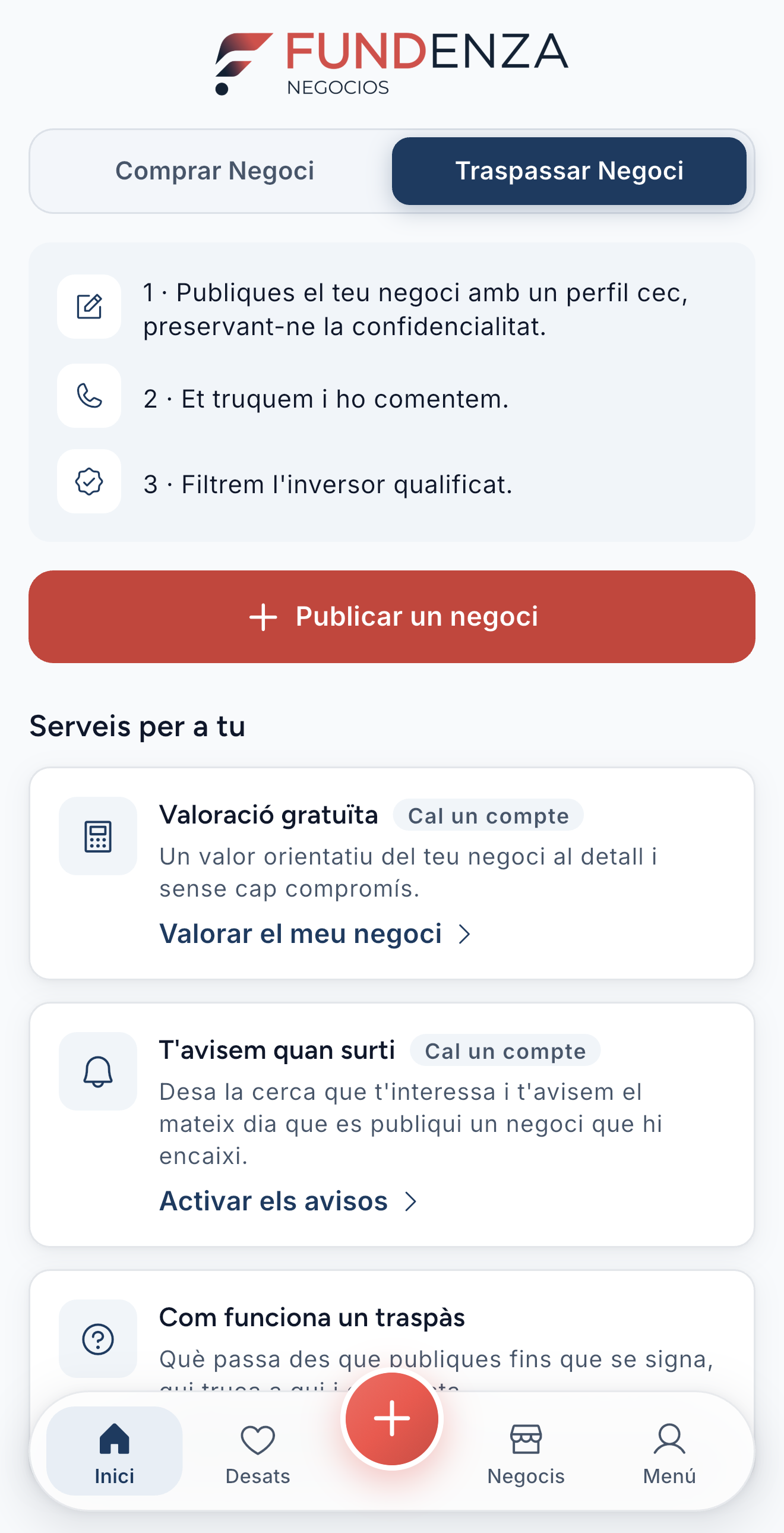 Inici per vendre: els tres passos