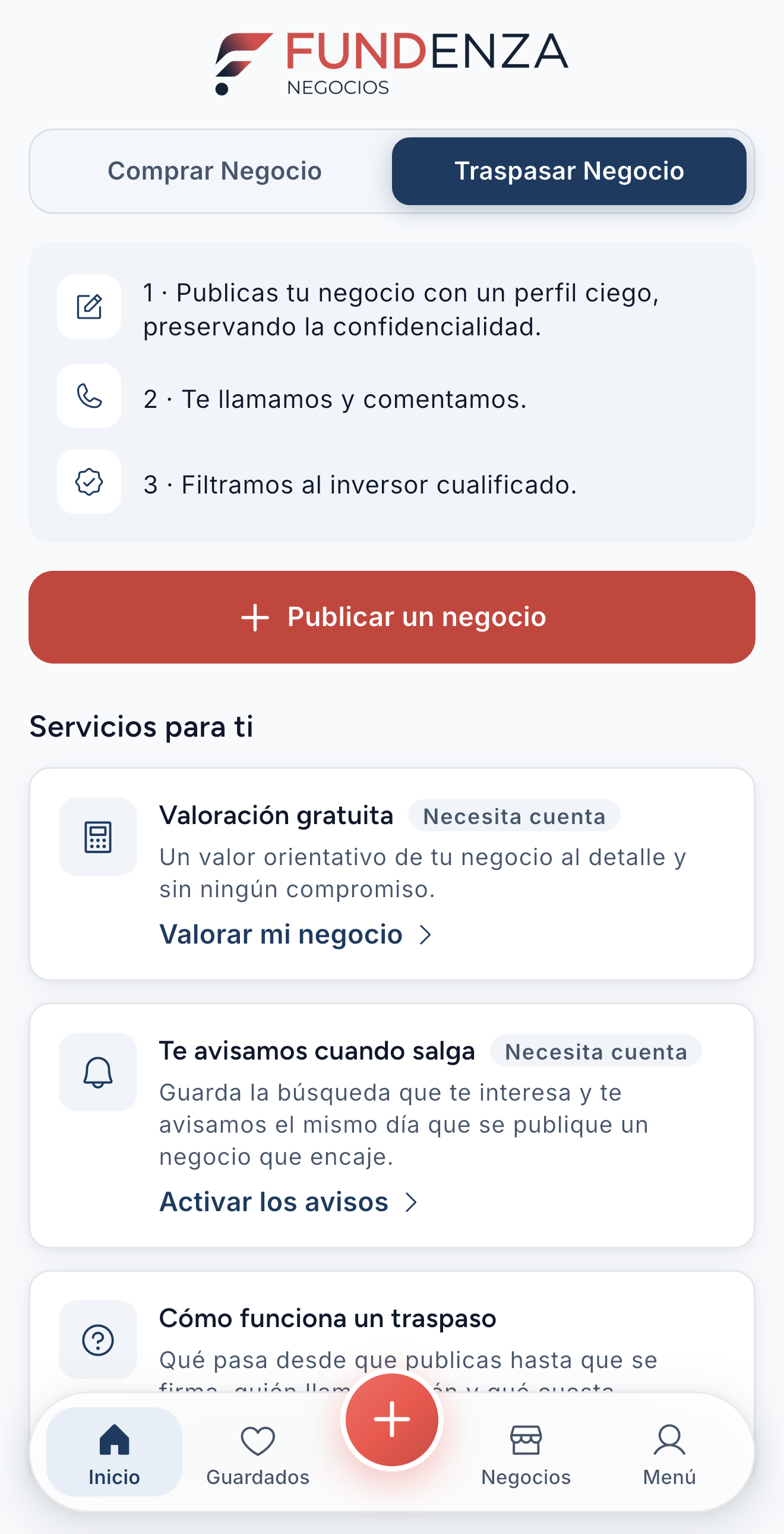 Inicio para vender: los tres pasos