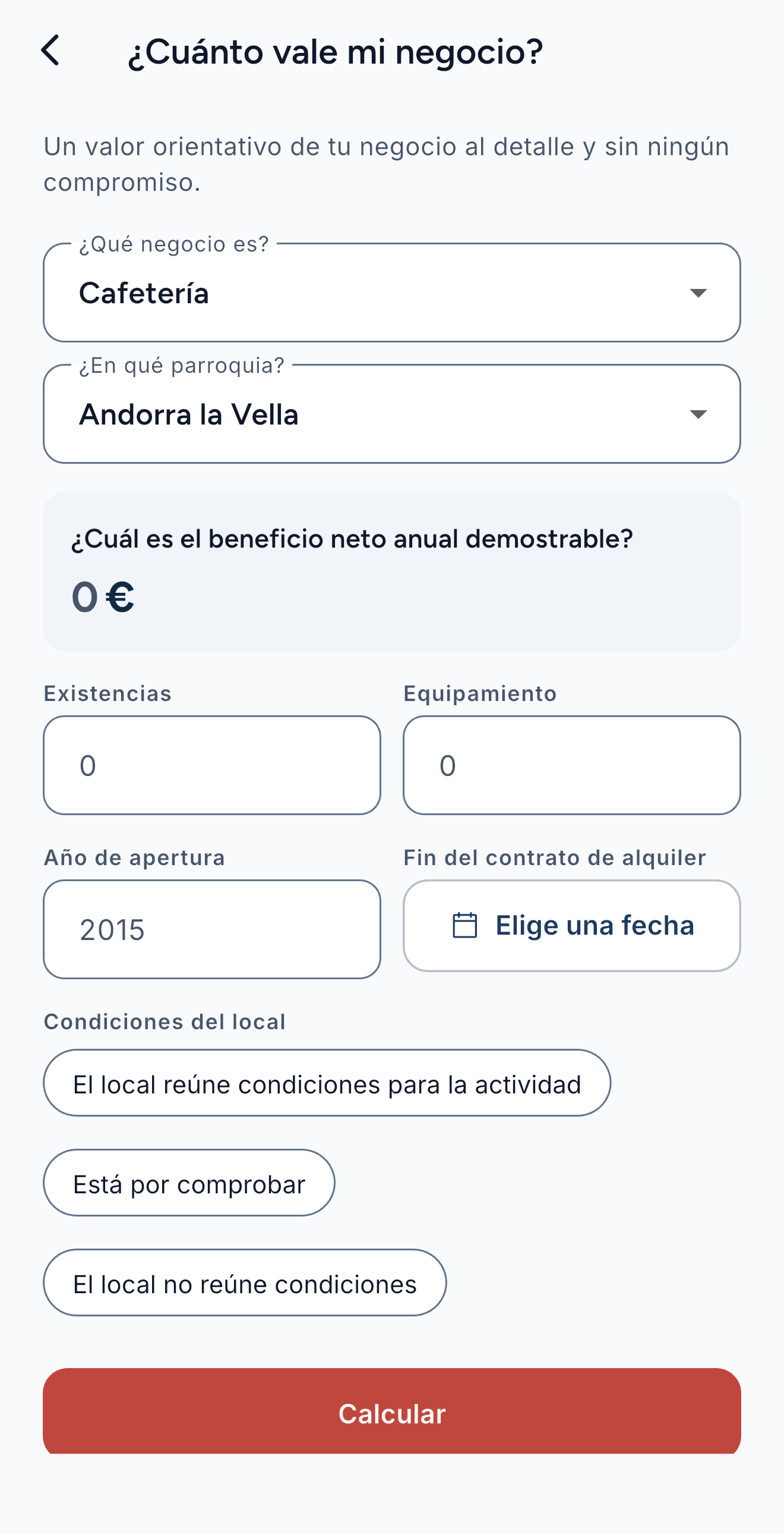 Valoración del negocio