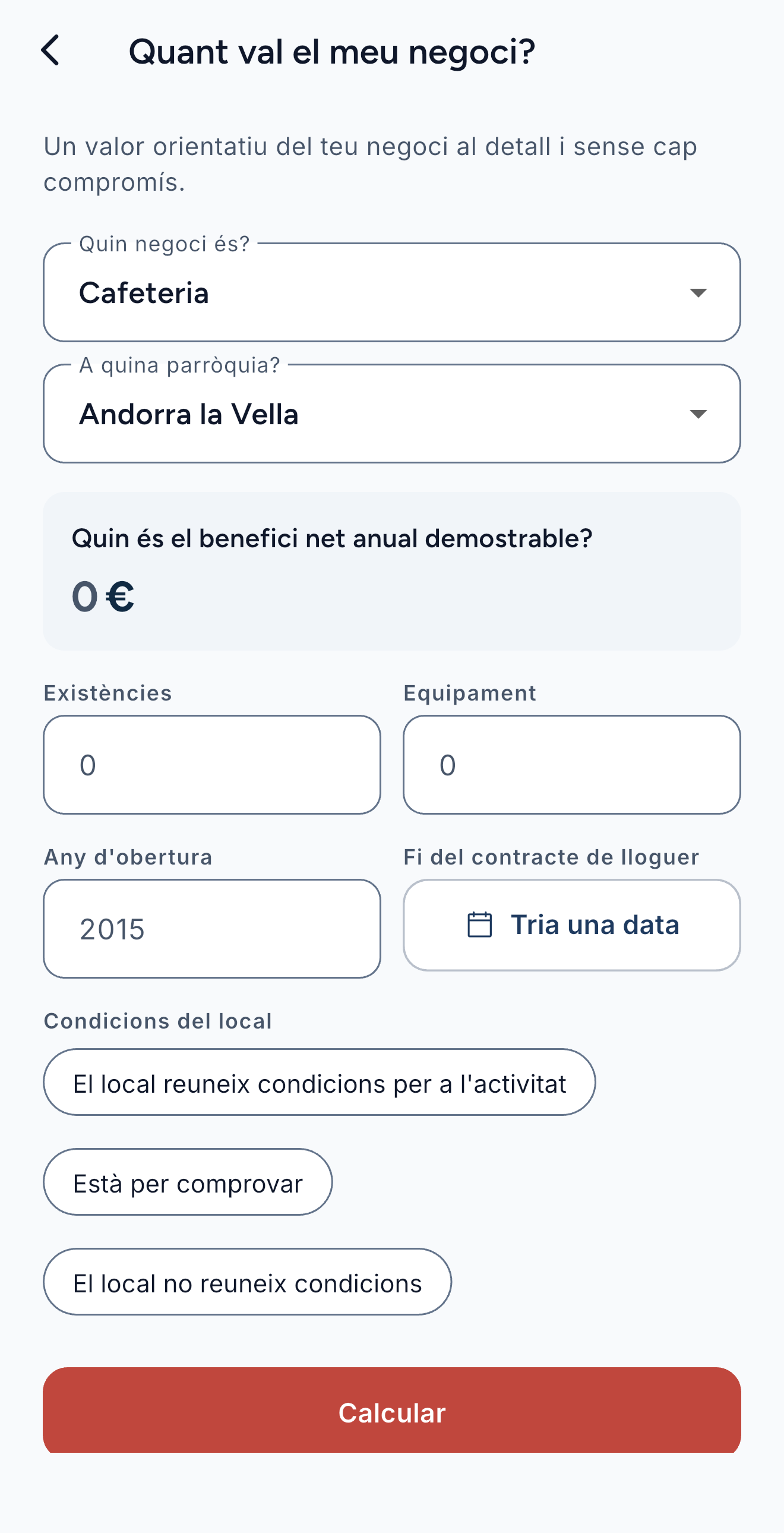 Valoració del negoci